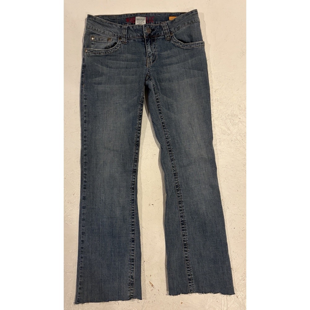 Hydraulic Metro Super Low -‎ Distressed - Boot Flare Stretch Jeans Size 9/10